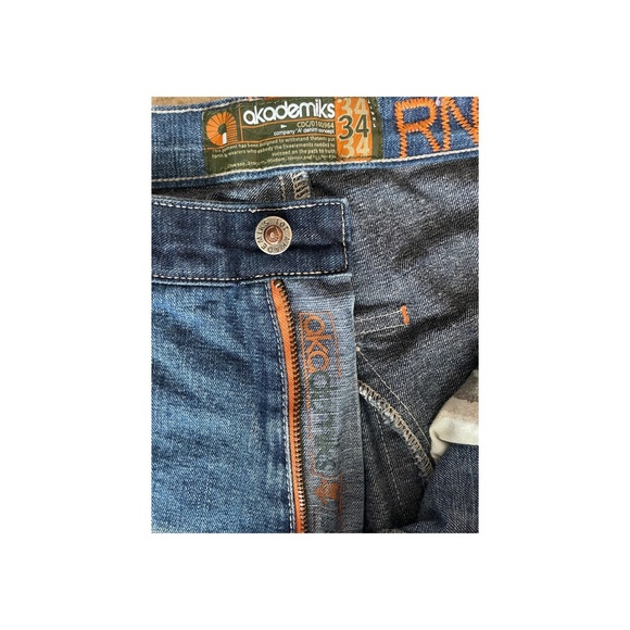 Akademiks Men's Vintage Y2K Loose Fit 5-Pocket Jeans-34W x 32L - Picture 2 of 7